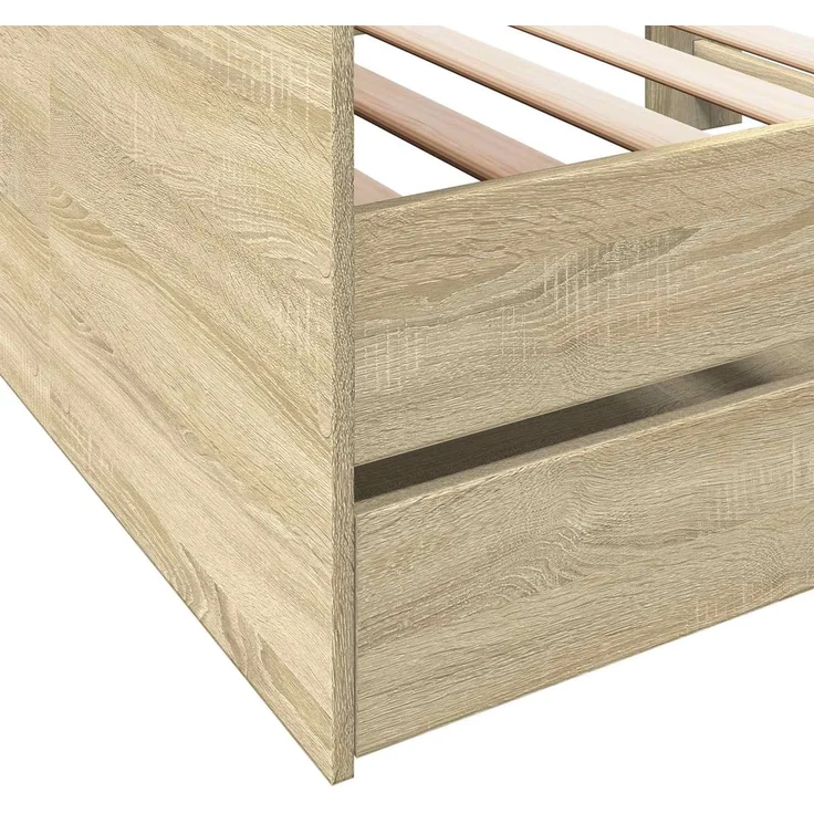 vidaXL Tagesbett mit Schubladen mit Regal Sonoma-Eiche Holzwerkstoff 3429638 – Bild 7