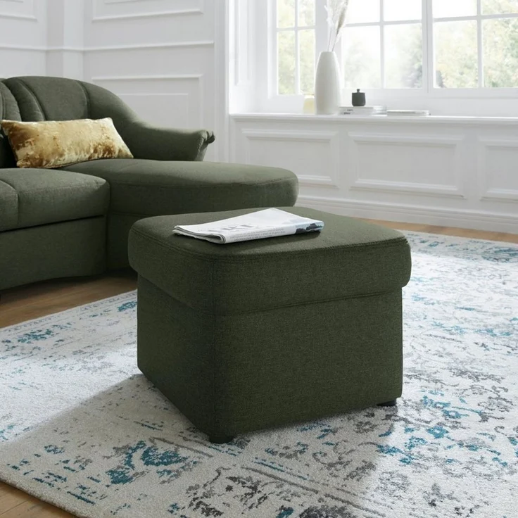 DOMO collection Polsterhocker SARAFINA 61x61 cm, hochwertig und komfortabel – Bild 2