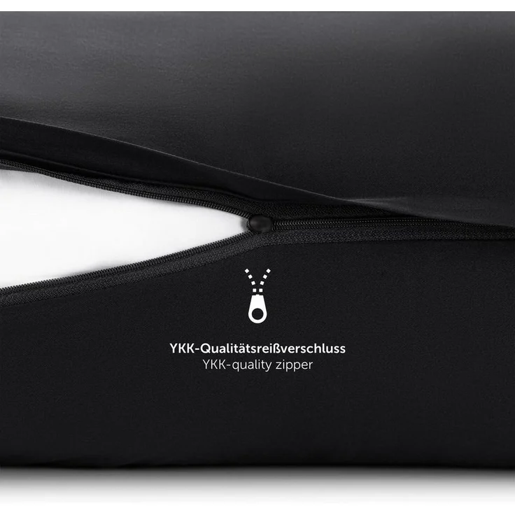 Blumtal Kissenbezüge Premium Mako Satin Kissenbezug, superweich aus 100% Baumwolle, (2 Stück), OEKO-TEX zertifiziert – Glanzoptik & farblich passender Reißverschluss – Bild 2