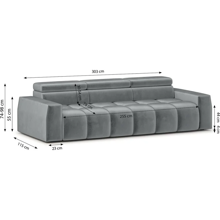 Bigsofa Couchgarnitur DARCY Megasofa in Stoff Salvador Flaschengrün – Bild 3