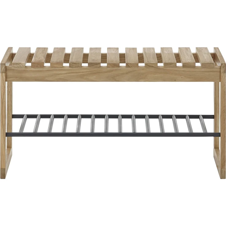 Garderoben-Set >BANTRY< (4-teilig) Eiche / schwarz - 150x190x30cm (BxHxT) – Bild 2