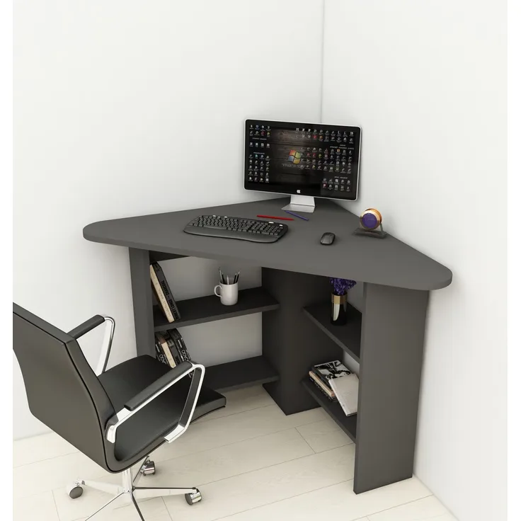 Skye Decor 'Corner - Anthracite' Schreibtisch, Anthrazit, 80 x 73,8 x 80 cm