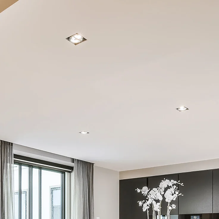 LED Decken-Einbaustrahler, chrom, Einbautiefe 12cm – Bild 9