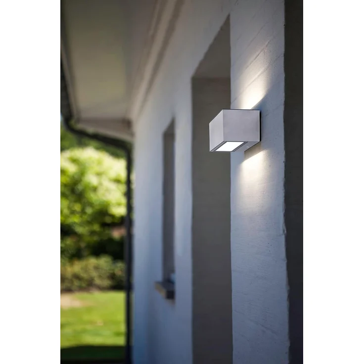 Außenwandleuchte, LEDs/230V/10,5W, 4000K, GEMINI Edelstahl Edelstahl 10,5W, 500 lm, 4000K B 140, H 65, T 89 – Bild 2