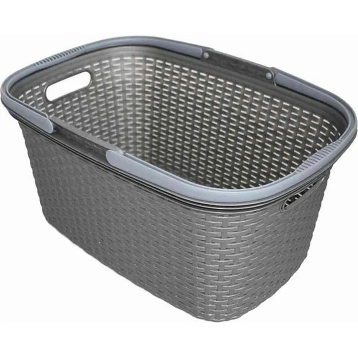 Rival R37600 Wäschekorb Rattan-Design, 32 Liter, 56 x 37 x 28 cm (Farbe zufällig, 1 Stück)