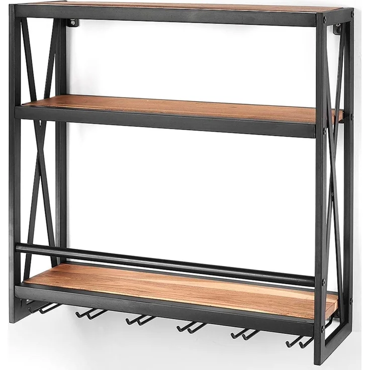 Kobolo Regal Wandregal SYRAH aus Metall und Mangoholz – Bild 2