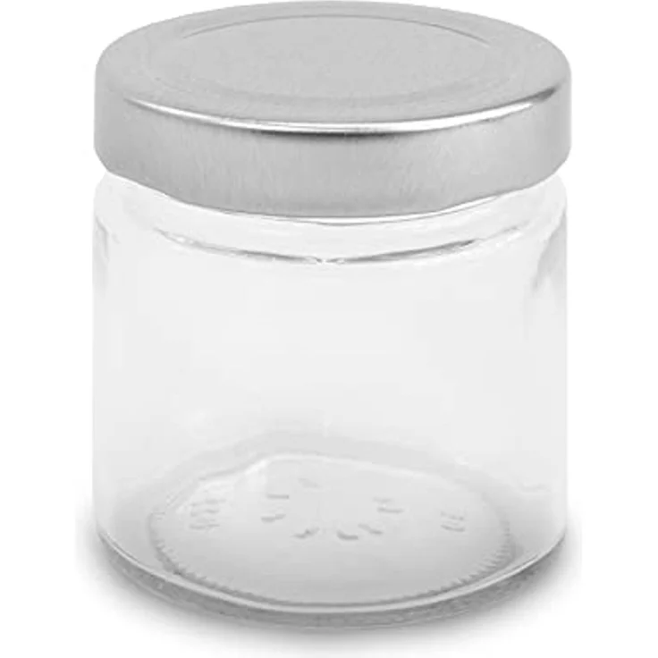 itenga Marmeladenglas itenga Set 10 Marmeladengläser rund mit silbernem Deckel 212ml – Bild 2