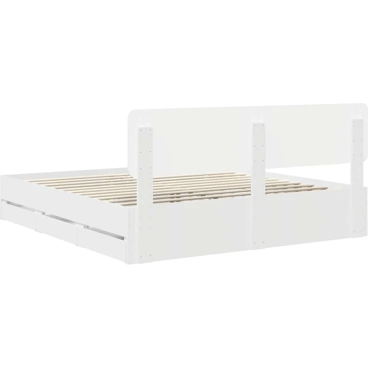 vidaXL Bettrahmen mit Schubladen Weiß 180 x 200 cm Holzwerkstoff 3412157 – Bild 10