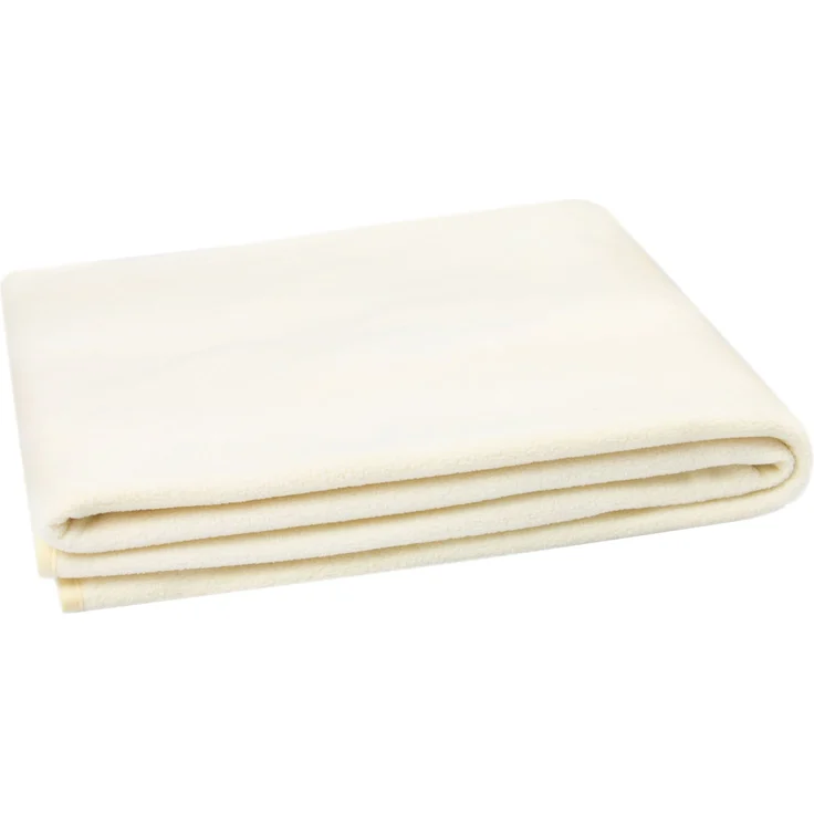 ZOLLNER Kuscheldecke, 130x170 cm, Polar-Fleece, creme – Bild 1
