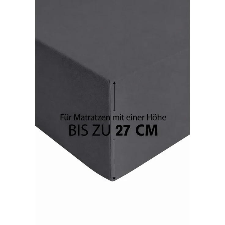 BRB HOME Spannbettlaken Spannbetttuch Jersey Baumwolle für Topper Boxspringbett, Baumwolle, Gummizug: Rundum, (1 Stück), Matratzen bis 27 cm Höhe, OEKO TEX Standard 100, Jersey Spannbetttuch – Bild 2