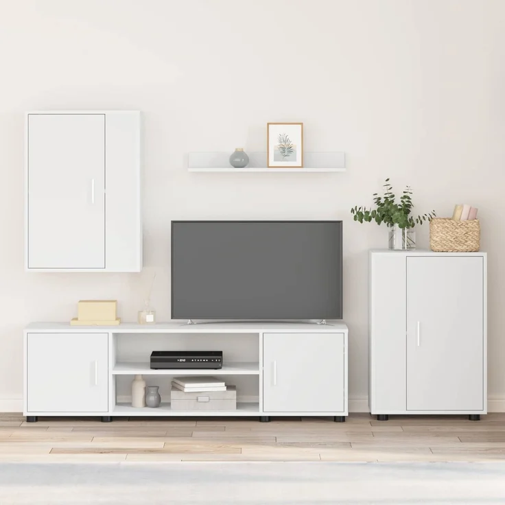 vidaXL TV-Schrankset 140 x 40 x 33 cm Weiß 3397896 – Bild 1