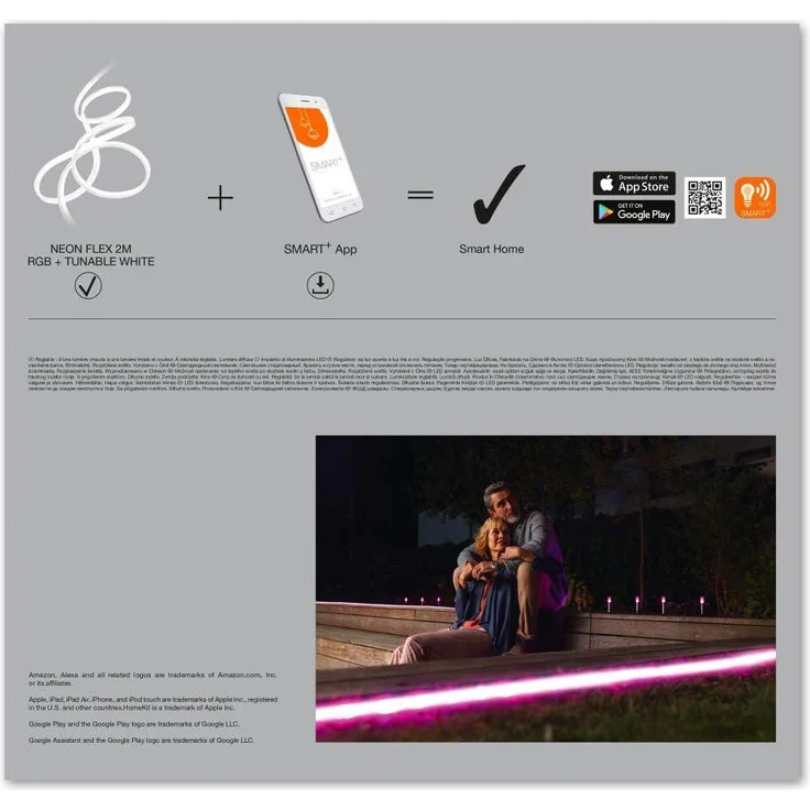 LEDVANCE Wifi SMART+ Outdoor Neon Flex LED-Streifen Basisset RGBTW mehrfarbig 3m – Bild 4