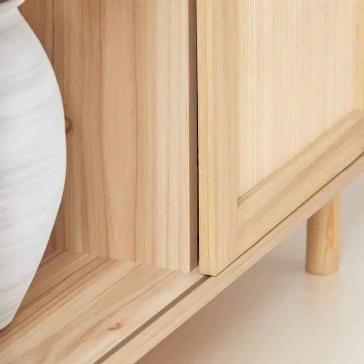 SoBuy FSB87-N Sideboard, MDF, Papierfurnier, Natur, 80 x 87 x 35 cm – Bild 8