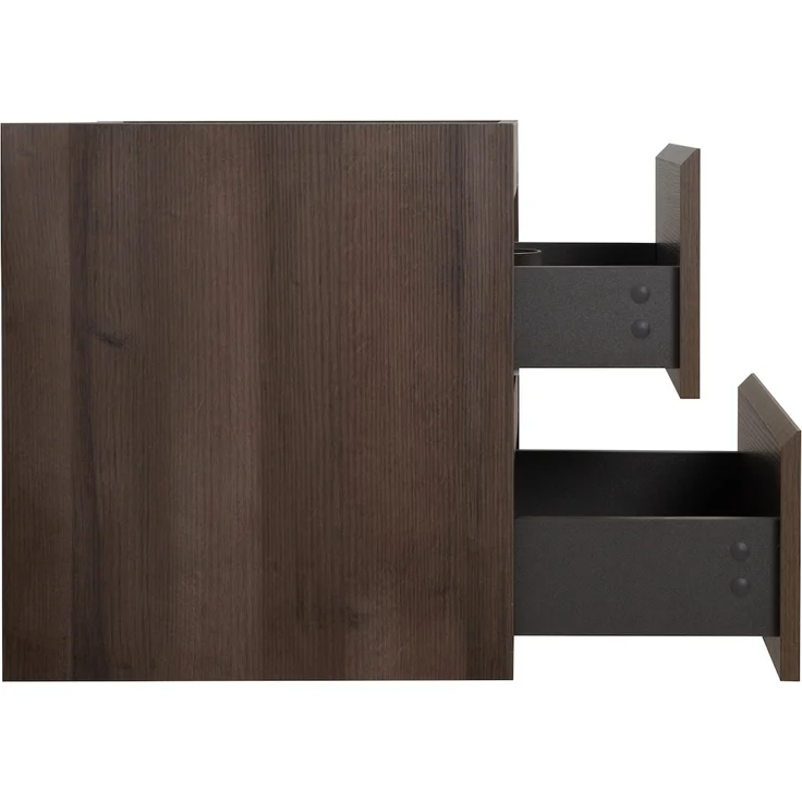 Waschbeckenunterschrank Angela 60cm - Braun eiche - Unterschrank Badmöbelset – Bild 2