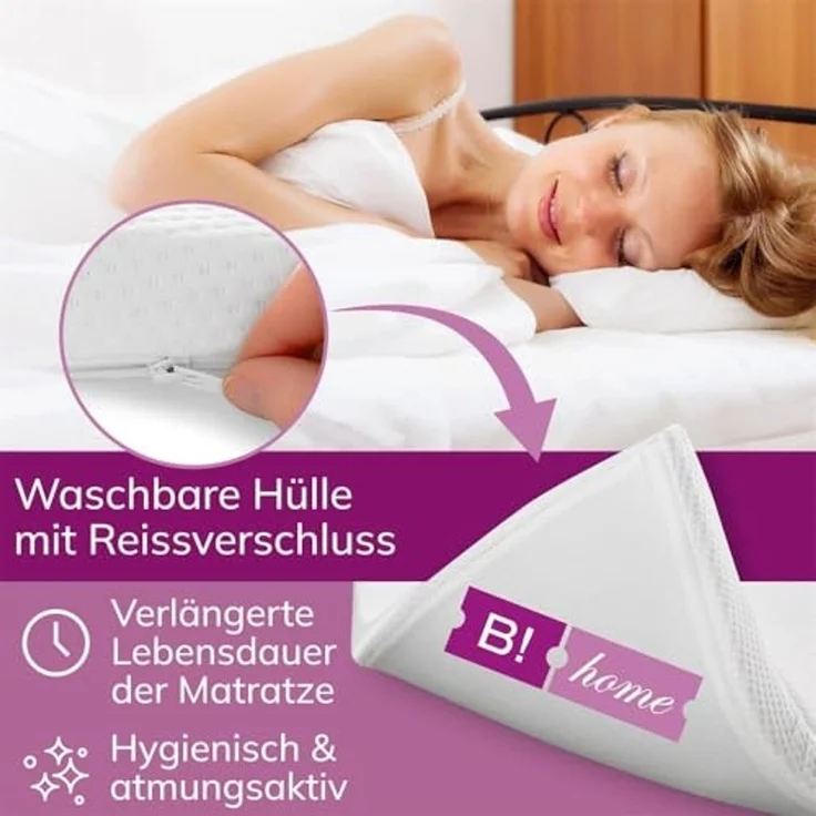 Matratzentopper Memory Foam 180x200x4 cm - Größe (cm): 180x200, Material Füllung: Viskoschaum, Höhe (cm): 4 – Bild 2