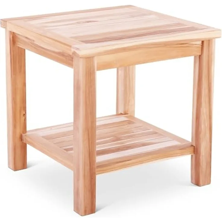 Raburg Gartentisch Beistelltisch Teakholz, 50 x 50 cm, wetterfestes Teak, langlebig, leicht & robust, UV-beständig & pflegeleicht
