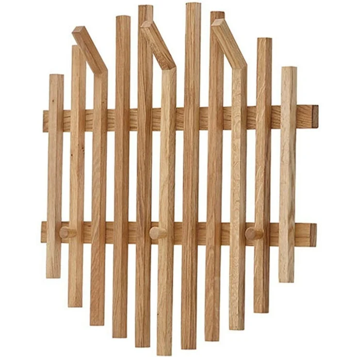 Garderobenpaneel >BANTRY< in holzfarben - 58x60x11x60 (BxHxTxD) – Bild 2