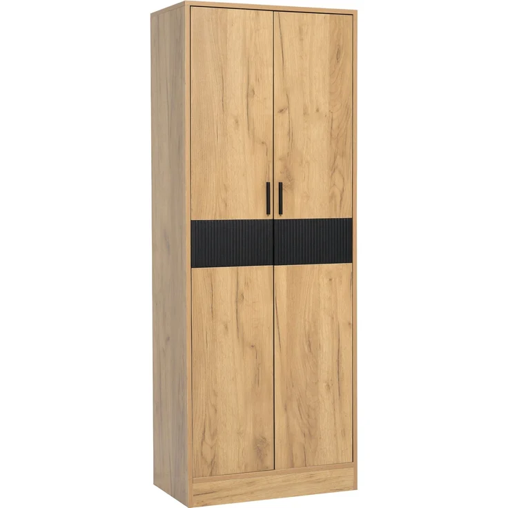 Hochschrank 60 x 35 x 160 cm in Eichenoptik mit verstellbaren Einlegeböden und Soft-Close-Türen – Bild 4