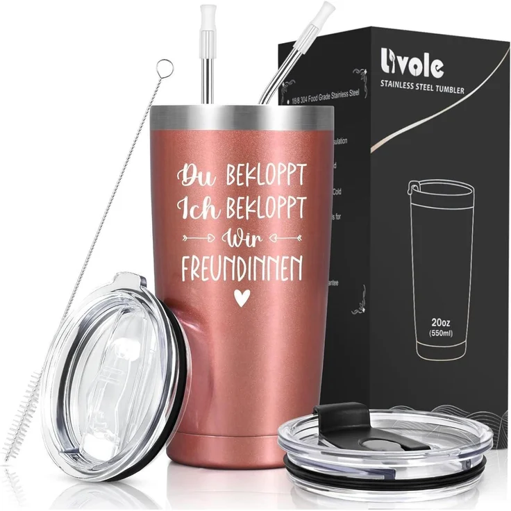 Livole Beste Freundin Weihnachten Geschenkideen Tasse 600ml – Bild 8