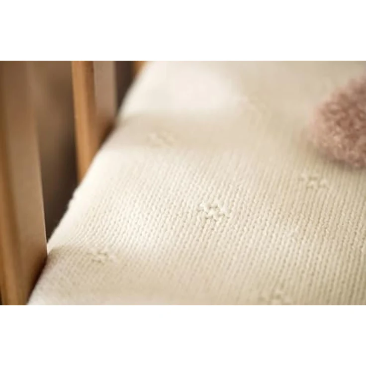 Jollein Cosy Knit Babydecke - 75x100 cm - Ivory/Ve – Bild 6