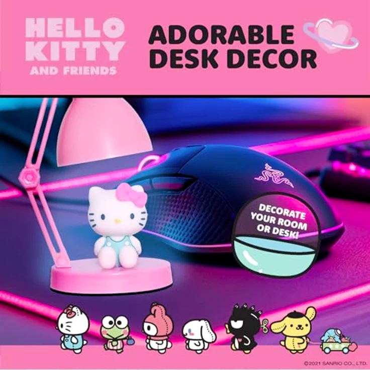 Blue Sky Studios Hello Kitty Mini Lampe, sanftes Nachtlicht mit herausnehmbarer Sammelfigur für Kinderzimmer – Bild 5