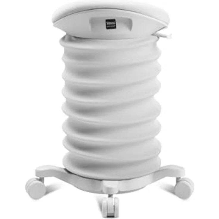 TOPSTAR Sitness 4D mit Rollen - AGR-Zertifiziert Dynamischer Sitzhocker Papyrus - Weiss, ergonomischer Bürohocker - höhenverstellbar - stärkt den Rücken - entlastet die Bandscheiben – Bild 5