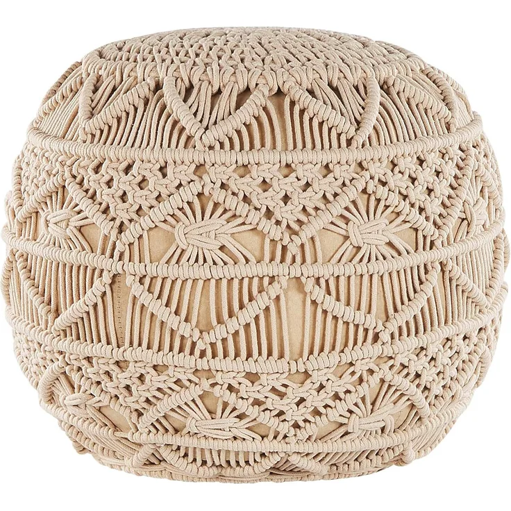 Pouf beige ⌀ 40 cm KAYSERI