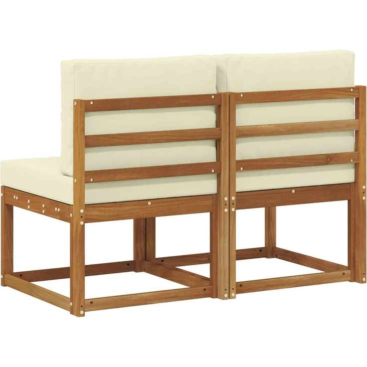 vidaXL 2 Stück Outdoor Mittelsofa Massivholz Akazie 900459 – Bild 5