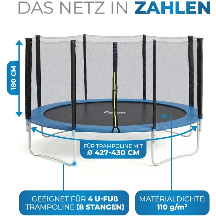 Terena Sicherheitsnetz Premium Ersatznetz für Trampolin 430 cm – Bild 4