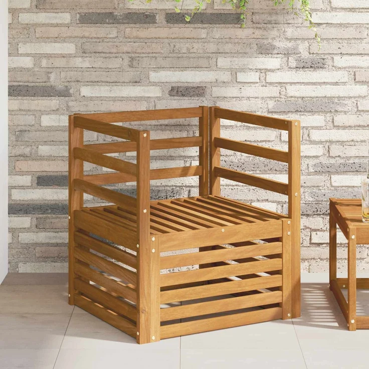 vidaXL Outdoor-Sofagarnitur Natur Massivholz Akazie 3436334 – Bild 1