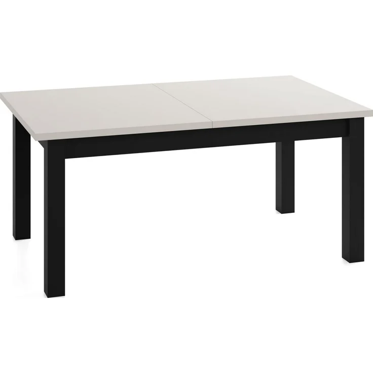 WFL GROUP Esstisch Lindberg ausziehbar verlängerbar rechteckig mit schwarzen Holzbeinen (MADE IN EU, XXL Groß– 120/140/150/160/200 cm ausziehbar auf 160/180/190/240/300 cm), platzsparender Tisch in Holzoptik für Küche, Esszimmer oder Wohnzimmer – Bild 1