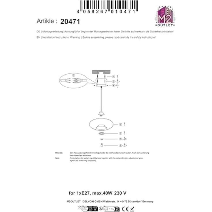 Pendelleuchte LA BURBUJA Ø40CM – Elegantes Glas in Bernstein für Ihr Zuhause – Bild 10
