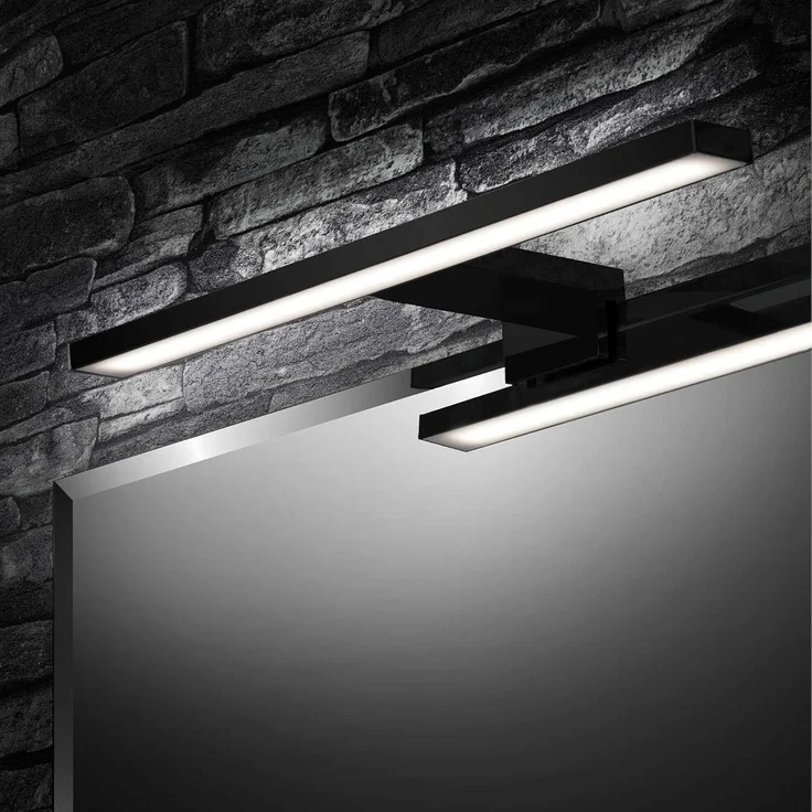 Briloner Leuchten - LED Spiegelleuchte, Spiegellampe IP44, Badleuchte, Badlampe 5 Watt, 500 Lumen, 4000 Kelvin, Schwarz, 300 x 103 x 36 mm (LxBxH) – Bild 4