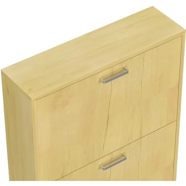 MID.YOU Schuhschrank Sulos, Honigeiche, Kunststoff, stehend, 50x108x17 cm, Schuhaufbewahrung – Bild 9