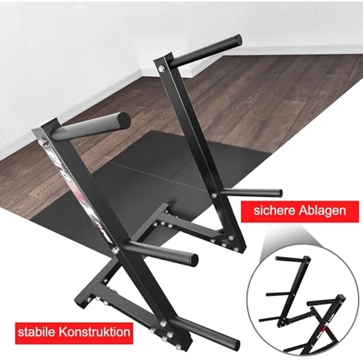 K-SPORT Hantelscheiben Gewichtsständer bis 280 kg I Halterung mit 5 Laststangen: 22mm, 280 kg, (Hantelscheibenständer, 1-tlg, 5 Gewichtsaufnahmestangen), Made in EU! – Bild 4