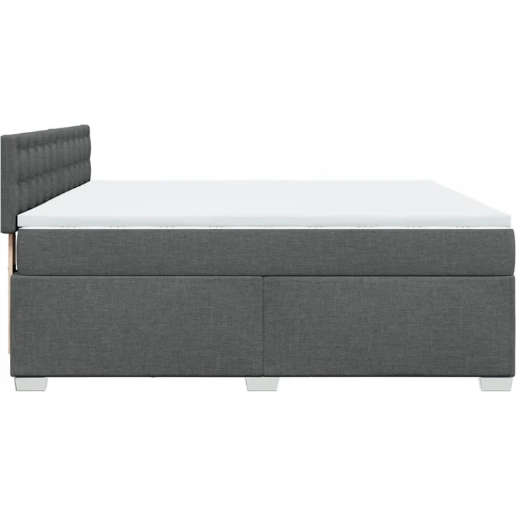 vidaXL Boxspringbett mit Matratze Dunkelgrau 180x200 cm Stoff 3288282 – Bild 11