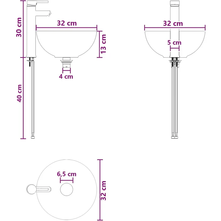 vidaXL Wandmontierter Waschbeckenunterschrank Artisan-Eiche 890177 – Bild 11