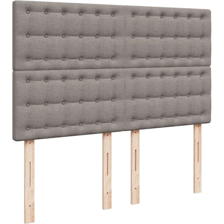 vidaXL Boxspringbett mit Matratze Taupe 140x190 cm Stoff 3293593 – Bild 9