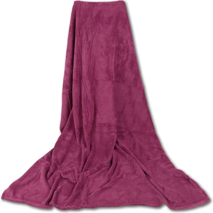 Kuscheldecke supersofte Tagesdecke vielseitig verwendbare Microfaser-Decke, flauschig und anschmiegsam in vielen verschiedenen modischen Farben erhältlich (altrose - pflaume / 220x240 cm) – Bild 5