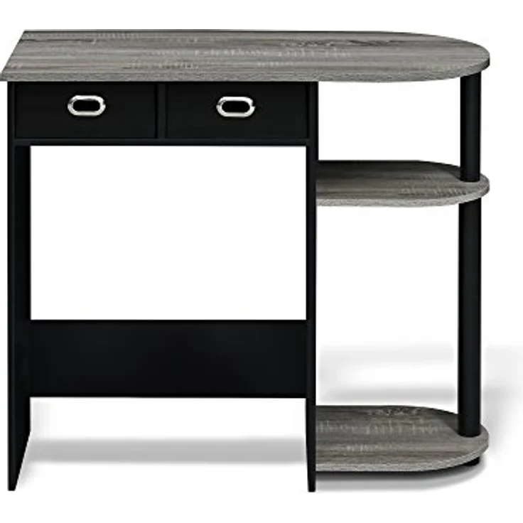 Furinno Go Green Home Laptop-Notebook-Computertisch/Tisch, Französische Eiche/Schwarz/Schwarz – Bild 7