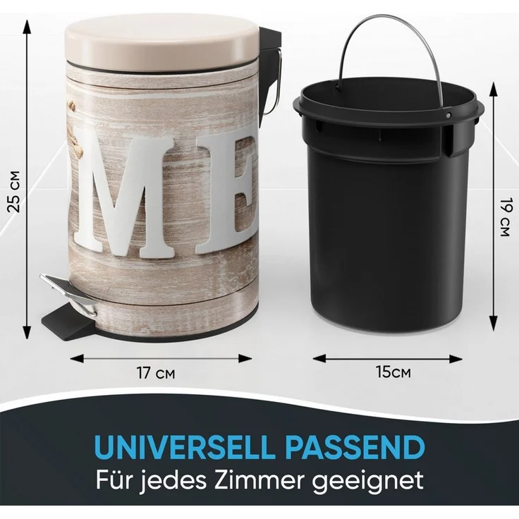 Sanilo Kosmetikeimer mit Motiv, viele schöne Bad Mülleimer zur Auswahl, 3 Liter, Abfalleimer mit Absenkautomatik & Innenbehälter – Bild 3