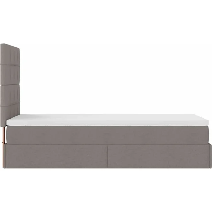 vidaXL Ottomane Bett mit Matratze & LEDs Taupe 90x200 cm Stoff 3313979 – Bild 9