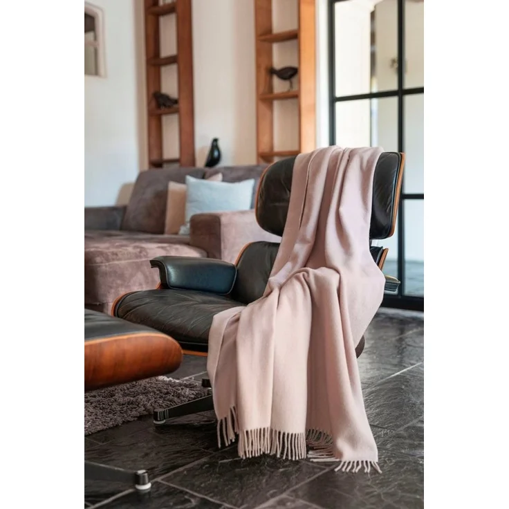 Biederlack 'Warm Shades' Kaschmirplaid, Wolle / Kaschmir rose-ecru, 130x170 cm – Bild 2