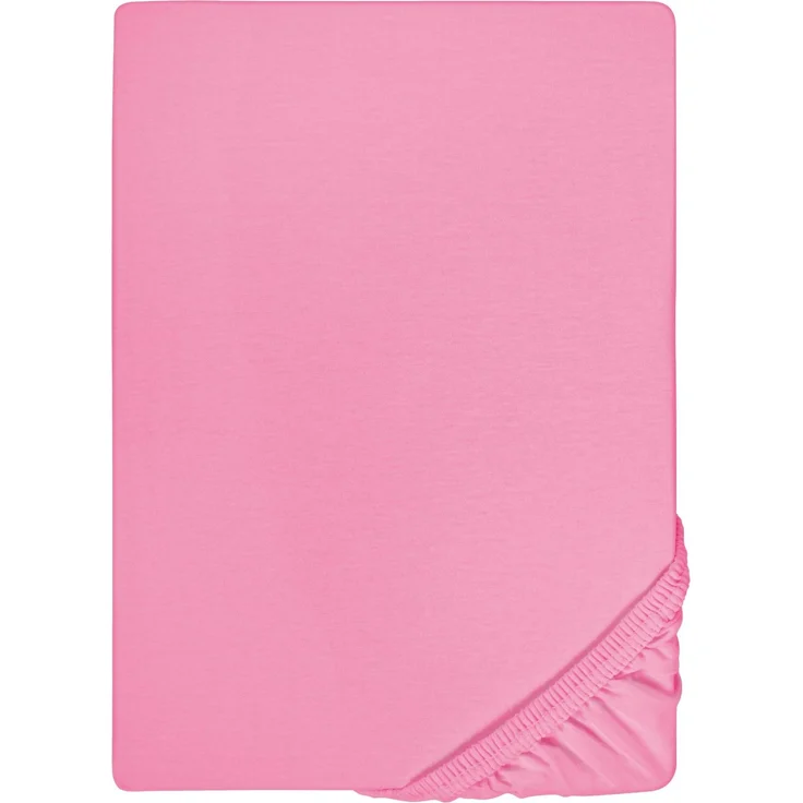 biberna Feinjersey-Spannbetttuch, 100 % Baumwolle, pink, 1x 140x200 cm - 160x200 cm – Bild 5