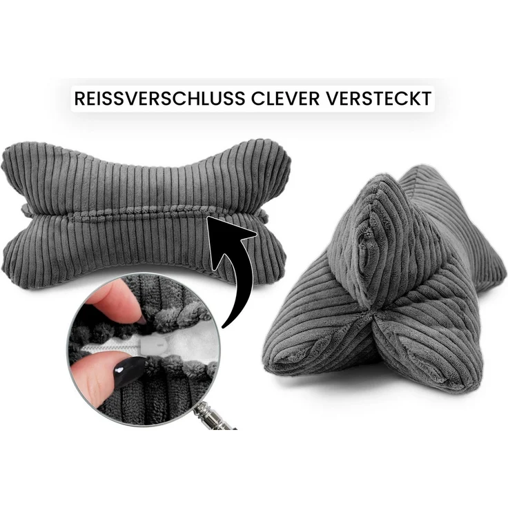 Amilian Nackenkissen - Leseknochen ca. 44x22 cm - Knochenkissen - Lesenknochenkissen, waschbar, Buch- und Tabletstütze - Lesekissen zum Relaxen, Knochenkissen zum Lesen - Knochenform Kissen - Nackenkissen – Bild 2