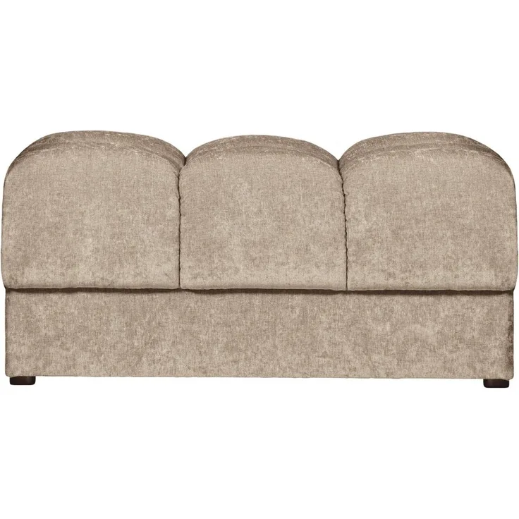 Hocker Date aus Webstoff, Nougat