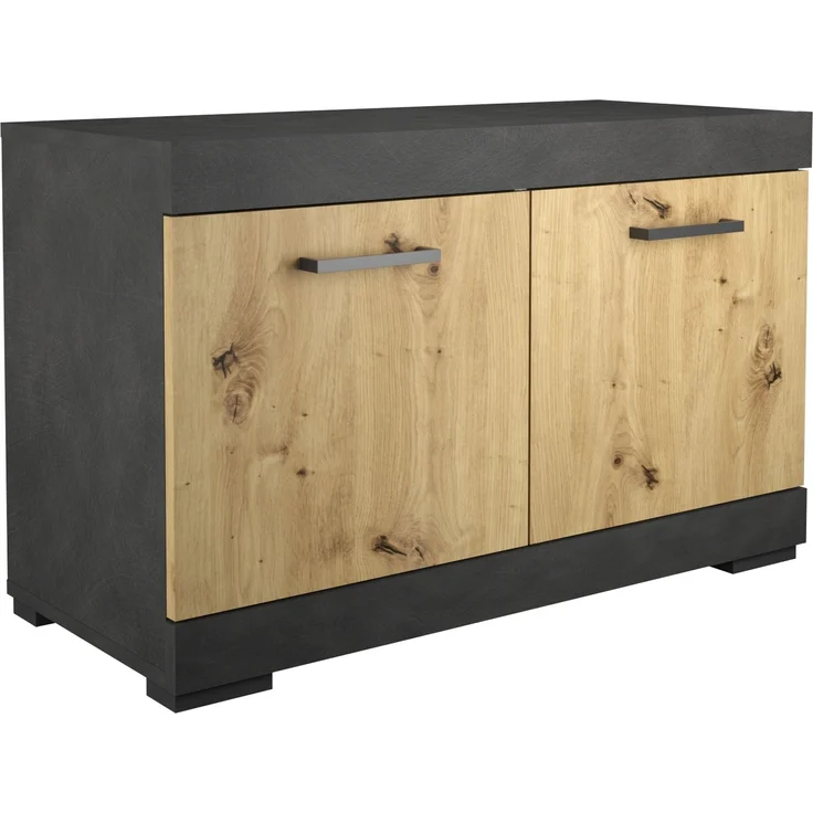 Garderobenschrank >BRISTOL 300< in Matera-Artisan Eiche - 80x50x34,9cm (BxHxT) – Bild 4