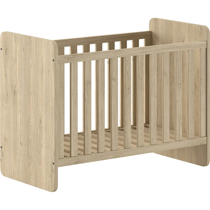 VIPACK 'Sam' Babybett, Spanplatte Eiche Melamin Dekor natur, 60 x 120 cm – Bild 3