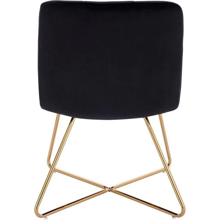 SVITA Loungesessel LYNN (1-St, Clubsessel), Cocktailsessel, ohne Armlehnen, Goldene Beine, Samt, Grau – Bild 3
