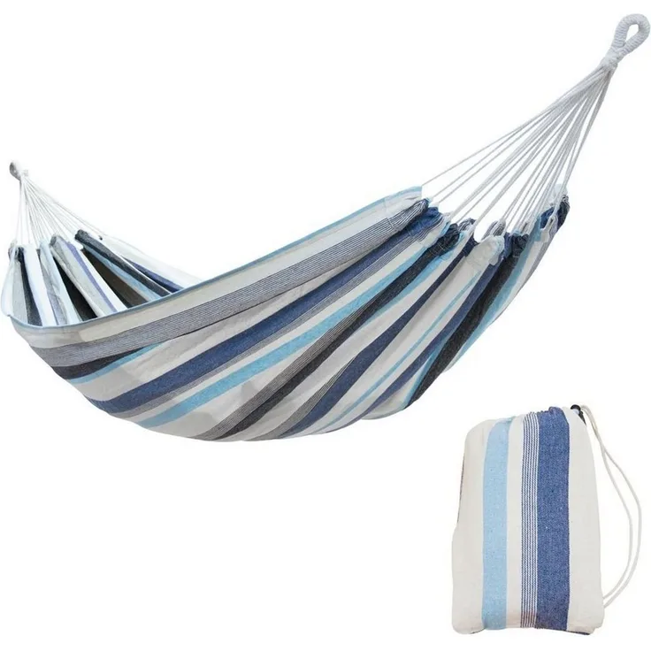 yourGEAR Hängematte Maui Aqua - Hängematte 200x120 cm 240 kg Baumwolle Tuchhängematte